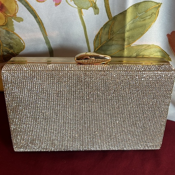 Purse-Gold and Rhinestone-EUC - Picture 1 of 5